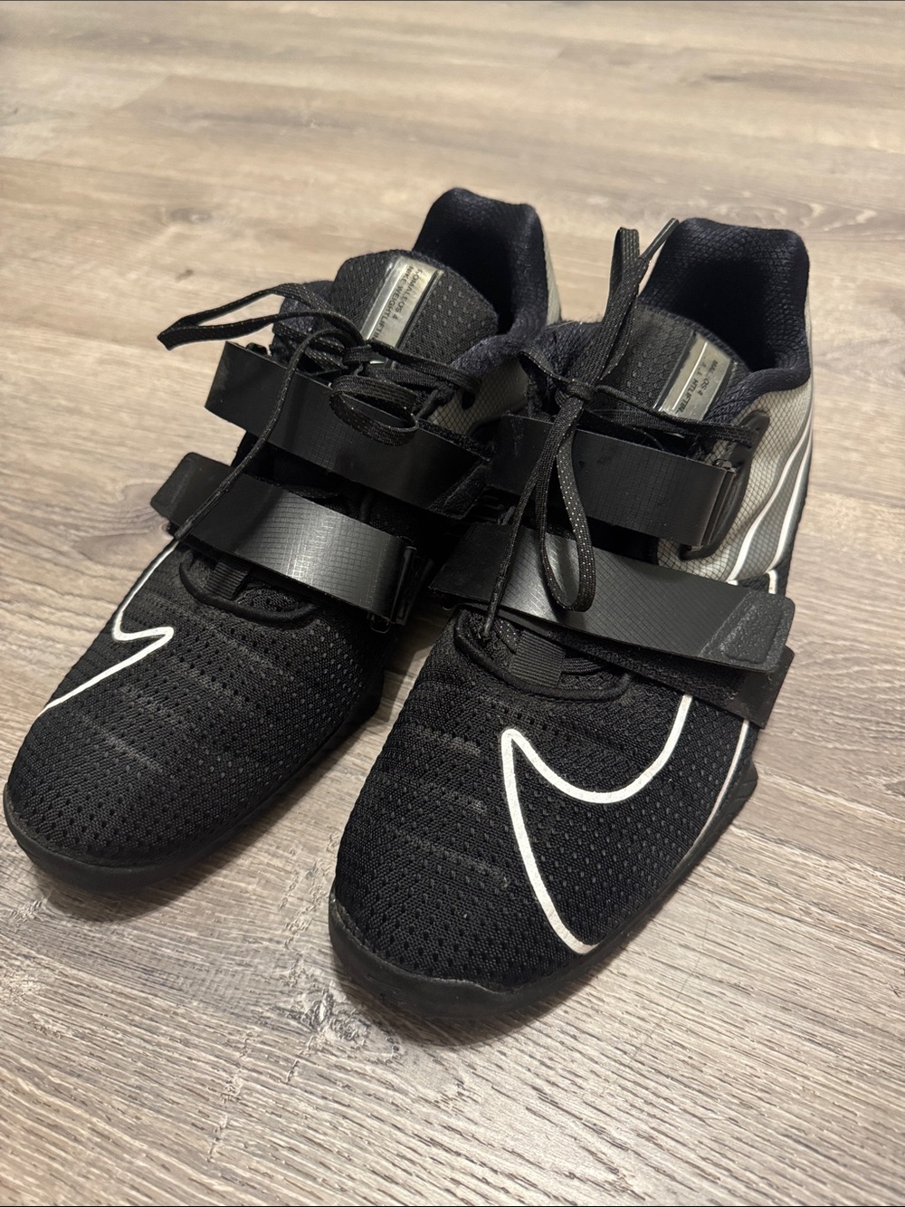 Nike Romaleos Weightlifting squat Black Athletic Training Shoes with White sz 13
